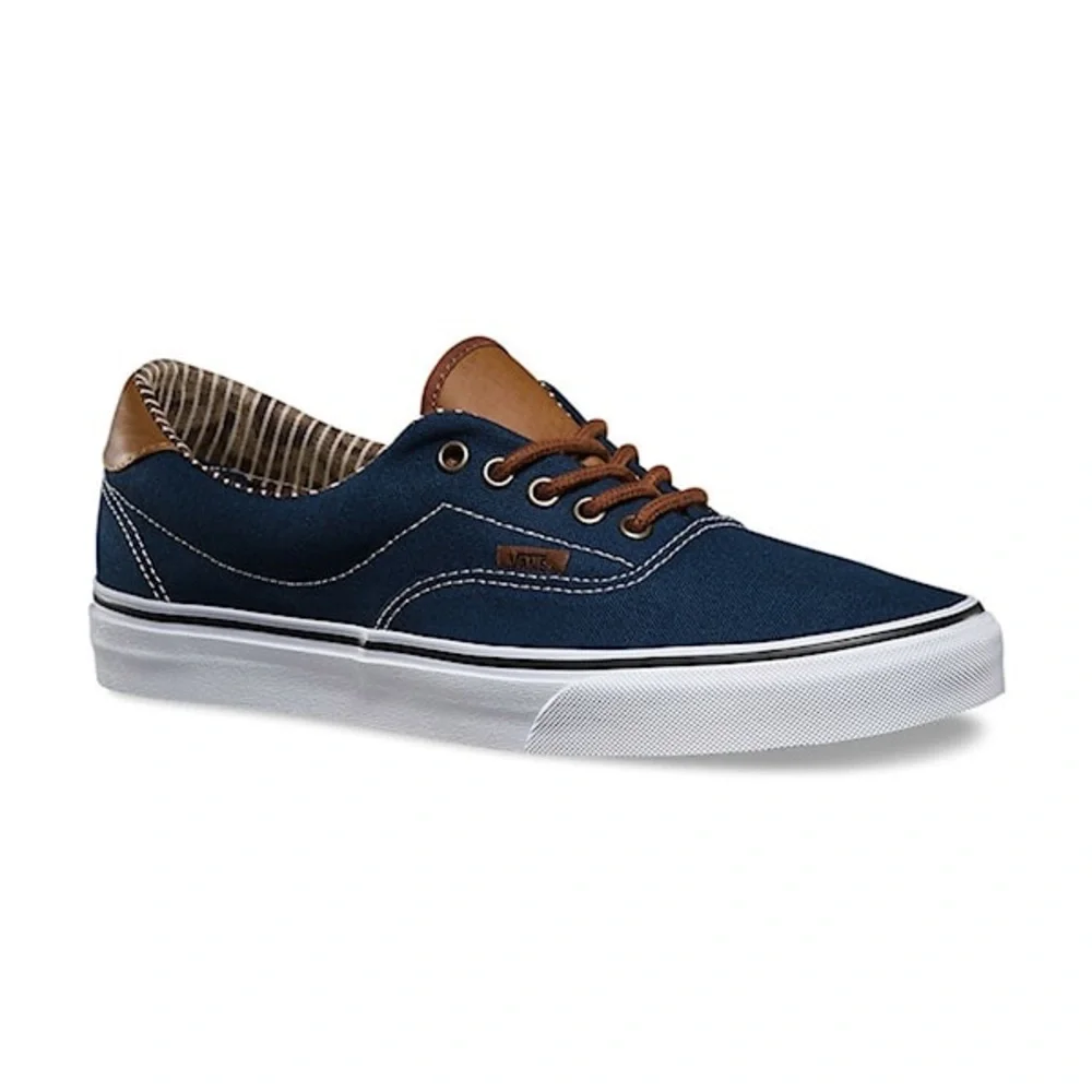 EUC Men’s Size 9 (Euro Sz 42) Vans Era 58 C& L Lace-up Sneakers In Navy/White - Picture 3 of 13